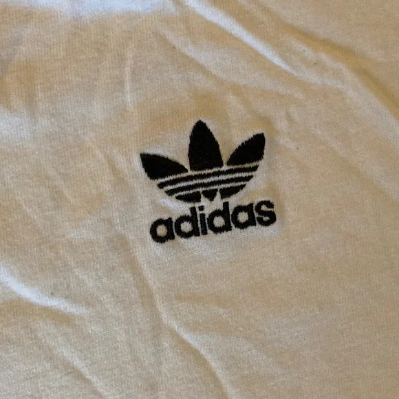 Adidas White Tee with Red and Blue Accents - Picture 3 of 6